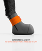 Custom Degenerative Myelopathy dog shoe side view - amored and light