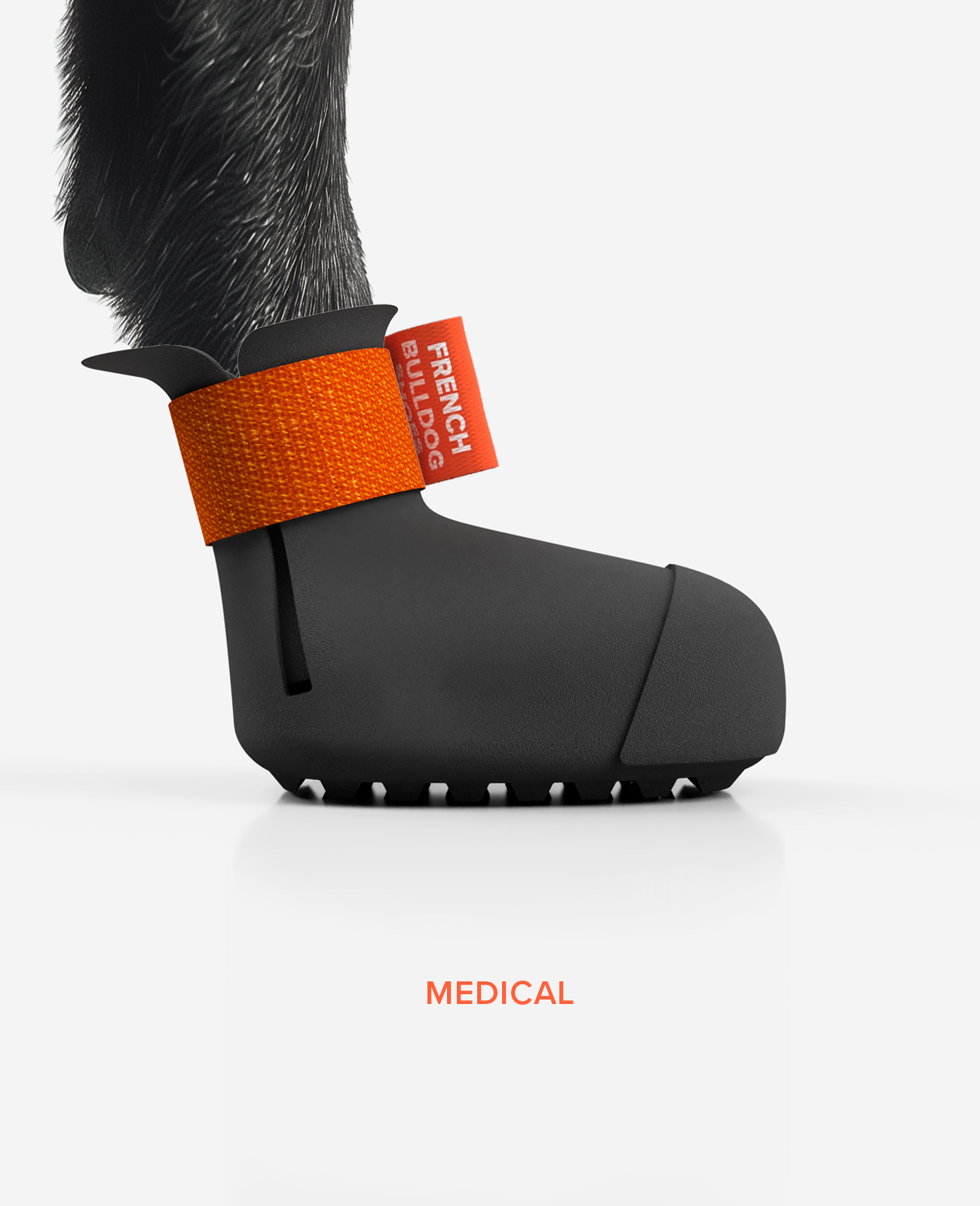 BARK & SOLE Paw armor custom dog shoe from side