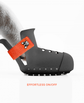 Custom dog shoes are efforless on/off
