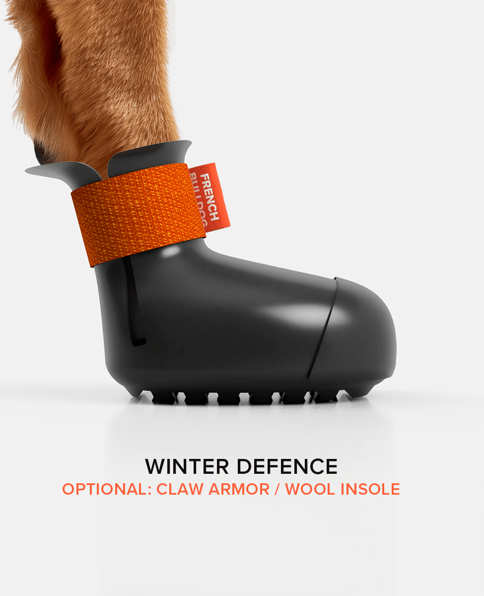 BARK & SOLE winter custom dog shoe side view
